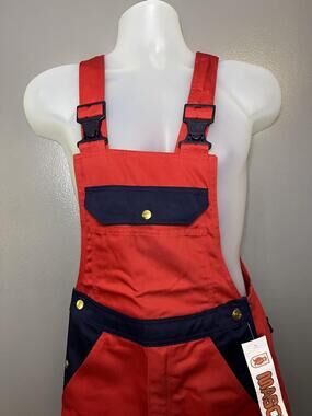 Mascot Rimini Overalls Mens C42 Red Workwear Bib Knee Pad Pockets 968-43-21